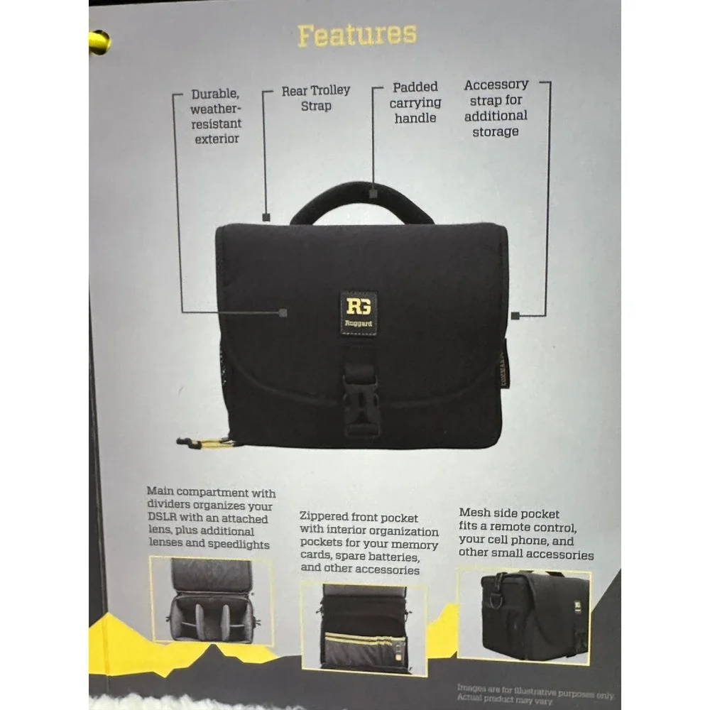 Ruggard Commando 36 Camera Bag Black DSLR Shoulder Case Padded Nylon PHB-125B